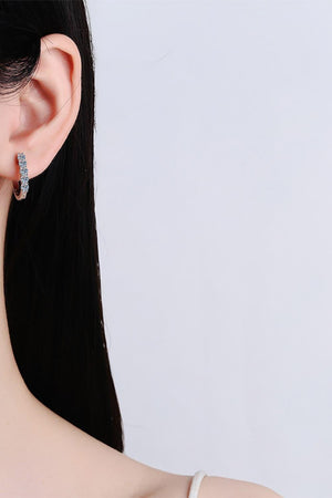 Loveliest 1 Carat Moissanite Hoop Earrings - MXSTUDIO.COM