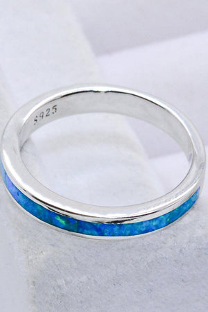 Lovely Ambiance Sky Blue Sterling Silver Opal Ring - MXSTUDIO.COM