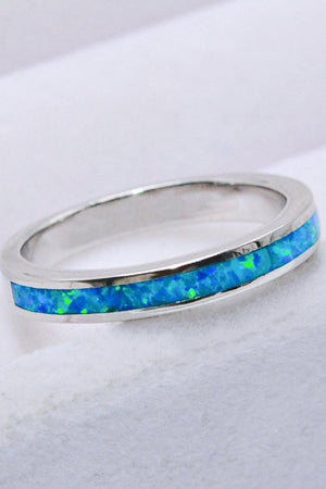 Lovely Ambiance Sky Blue Sterling Silver Opal Ring - MXSTUDIO.COM