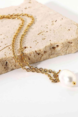 Lovely Freshwater Pearl Pendant Necklace-MXSTUDIO.COM