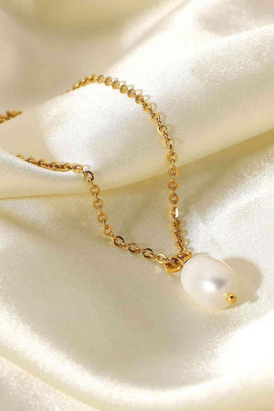 Lovely Freshwater Pearl Pendant Necklace-MXSTUDIO.COM