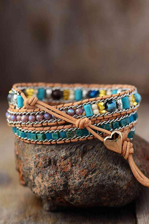 Lovely Heart Accent Layered Bracelet-MXSTUDIO.COM