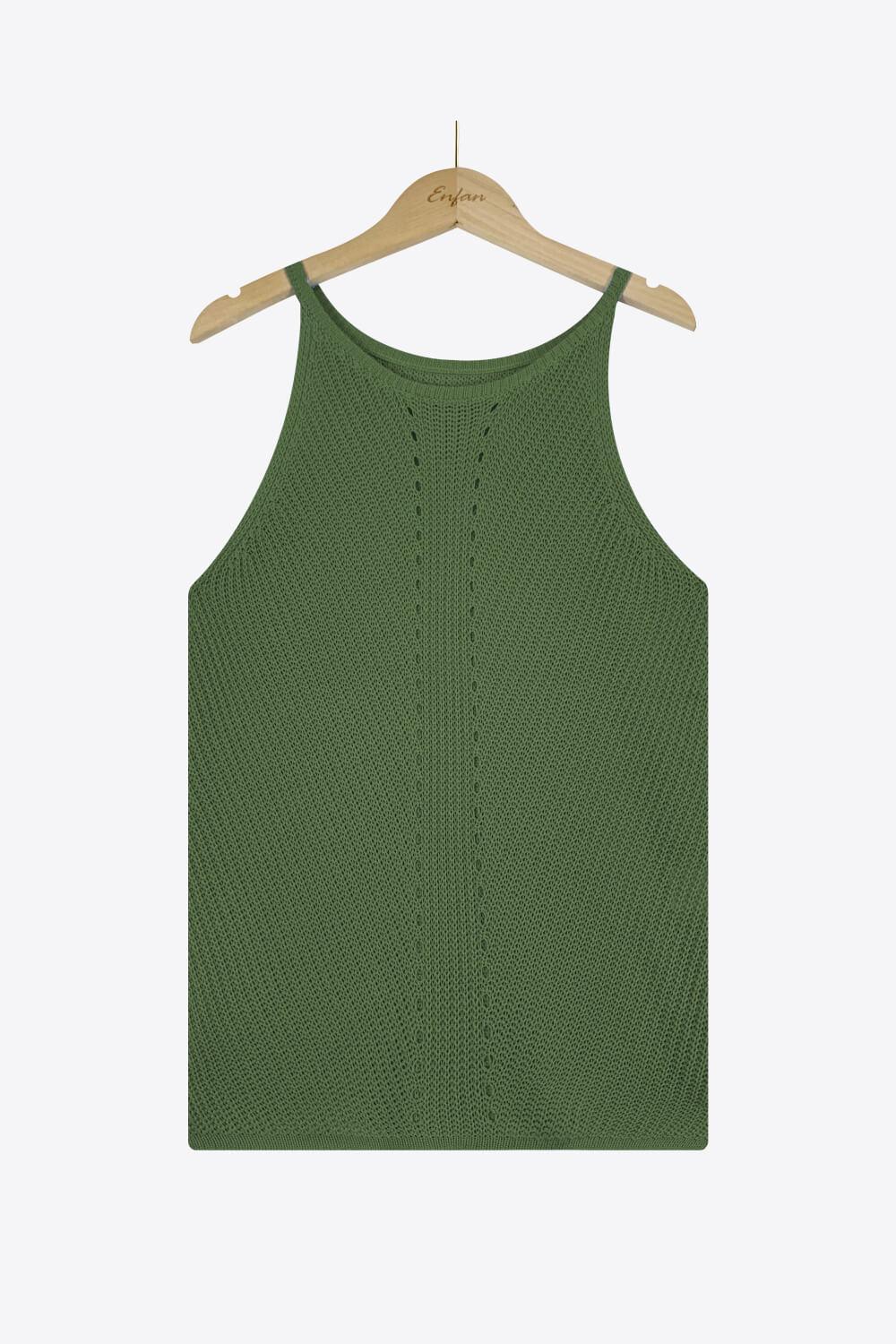 Lovely Knit Grecian Neck Tank Top - MXSTUDIO.COM