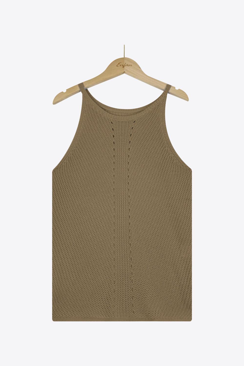 Lovely Knit Grecian Neck Tank Top - MXSTUDIO.COM