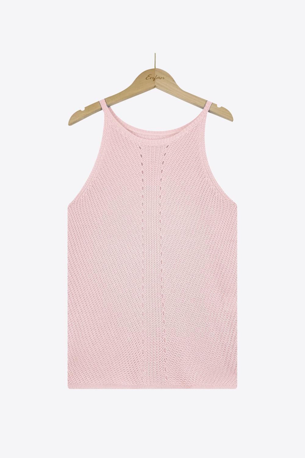 Lovely Knit Grecian Neck Tank Top - MXSTUDIO.COM