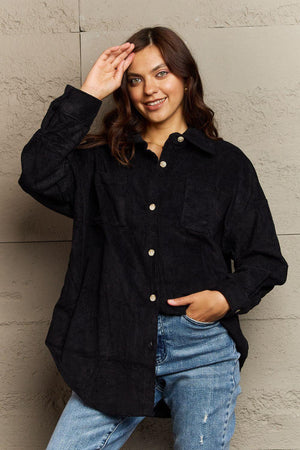 Low Temp Style Collared Button Down Shacket - MXSTUDIO.COM