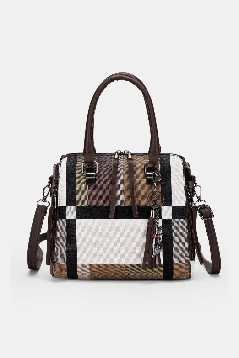 Luxurious 4-Piece Color Block PU Leather Women Bag Set - MXSTUDIO.COM