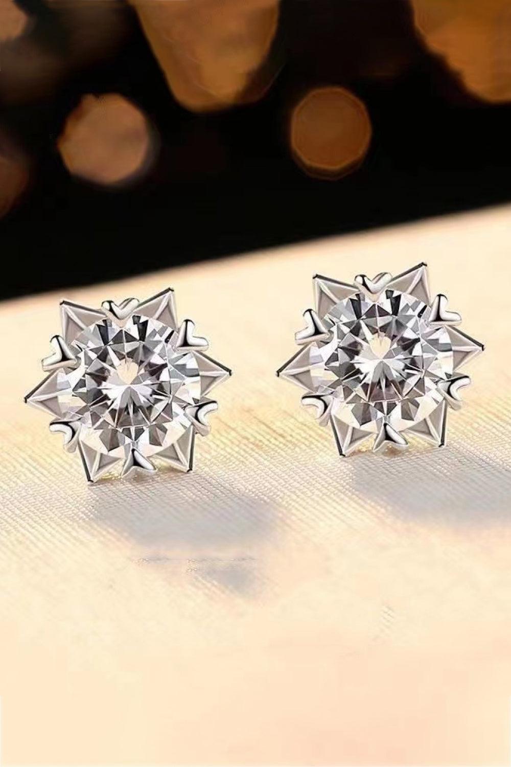 Luxurious Shine 4 Carat Moissanite Stud Earrings - MXSTUDIO.COM