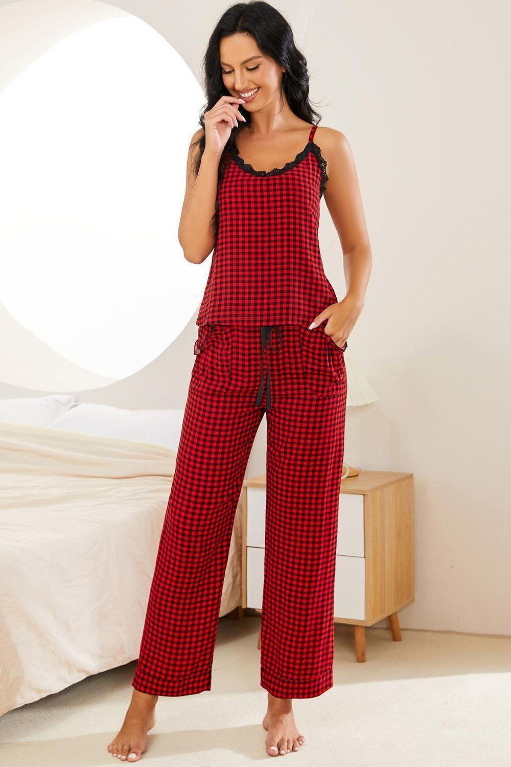 Luxuriously Soft Plaid Pajama Set - MXSTUDIO.COM