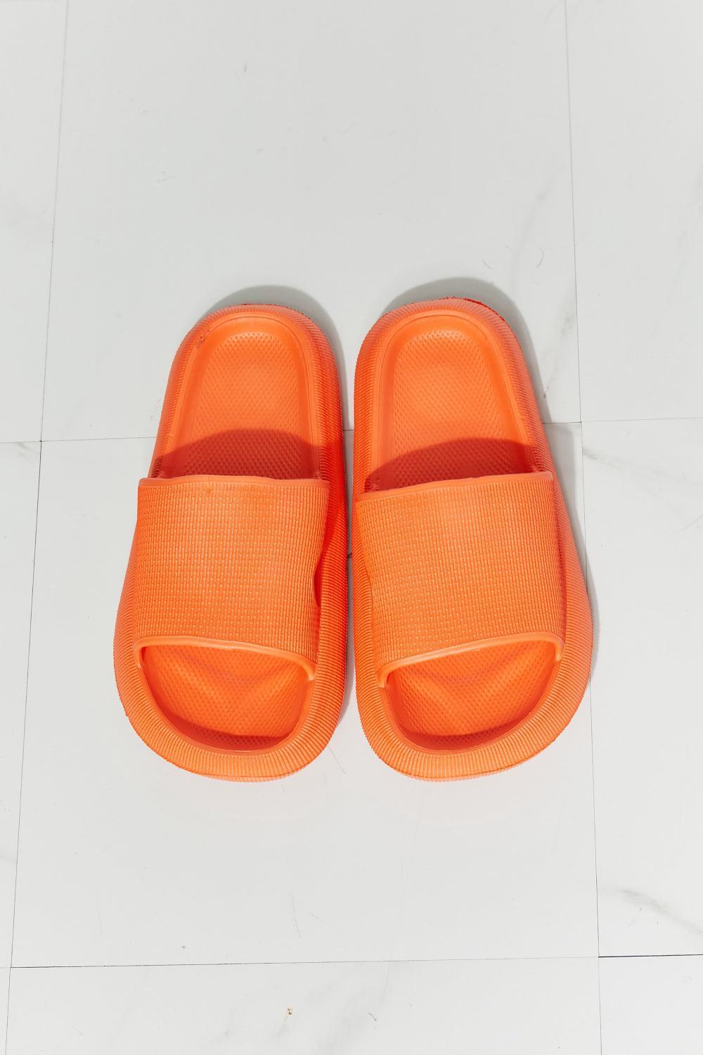 MMShoes Non Slip Open Toe Orange Slides - MXSTUDIO.COM