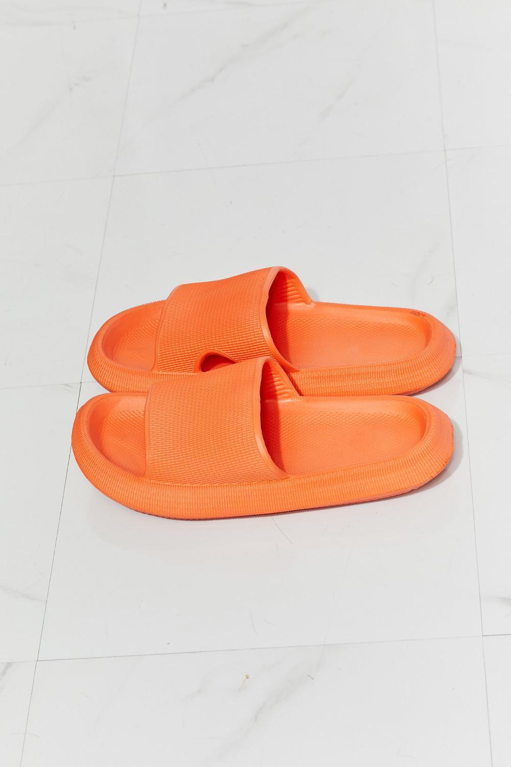 MMShoes Non Slip Open Toe Orange Slides - MXSTUDIO.COM