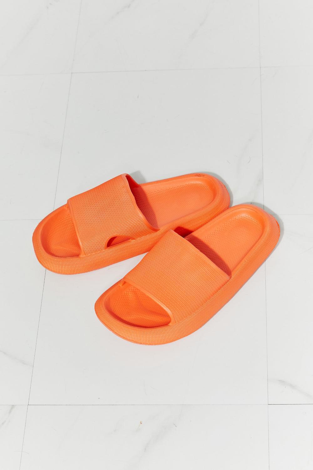 MMShoes Non Slip Open Toe Orange Slides - MXSTUDIO.COM