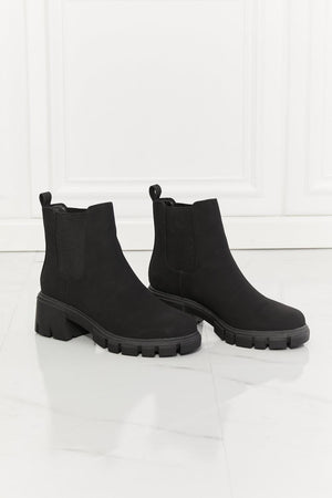 MMShoes Rich Caress Lug Sole Black Chelsea Boots - MXSTUDIO.COM