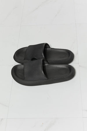 MMShoes Rubber Open Toe Women Black Slides - MXSTUDIO.COM