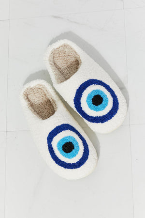 MMShoes Soft Eye Graphic Round Toe Plush Slippers - MXSTUDIO.COM