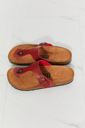 MMShoes Ultimate Comfort T-Strap Cork Footbed Sandals - MXSTUDIO.COM