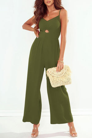 Magnetic Beauty Cutout Wide Leg Jumpsuit - MXSTUDIO.COM