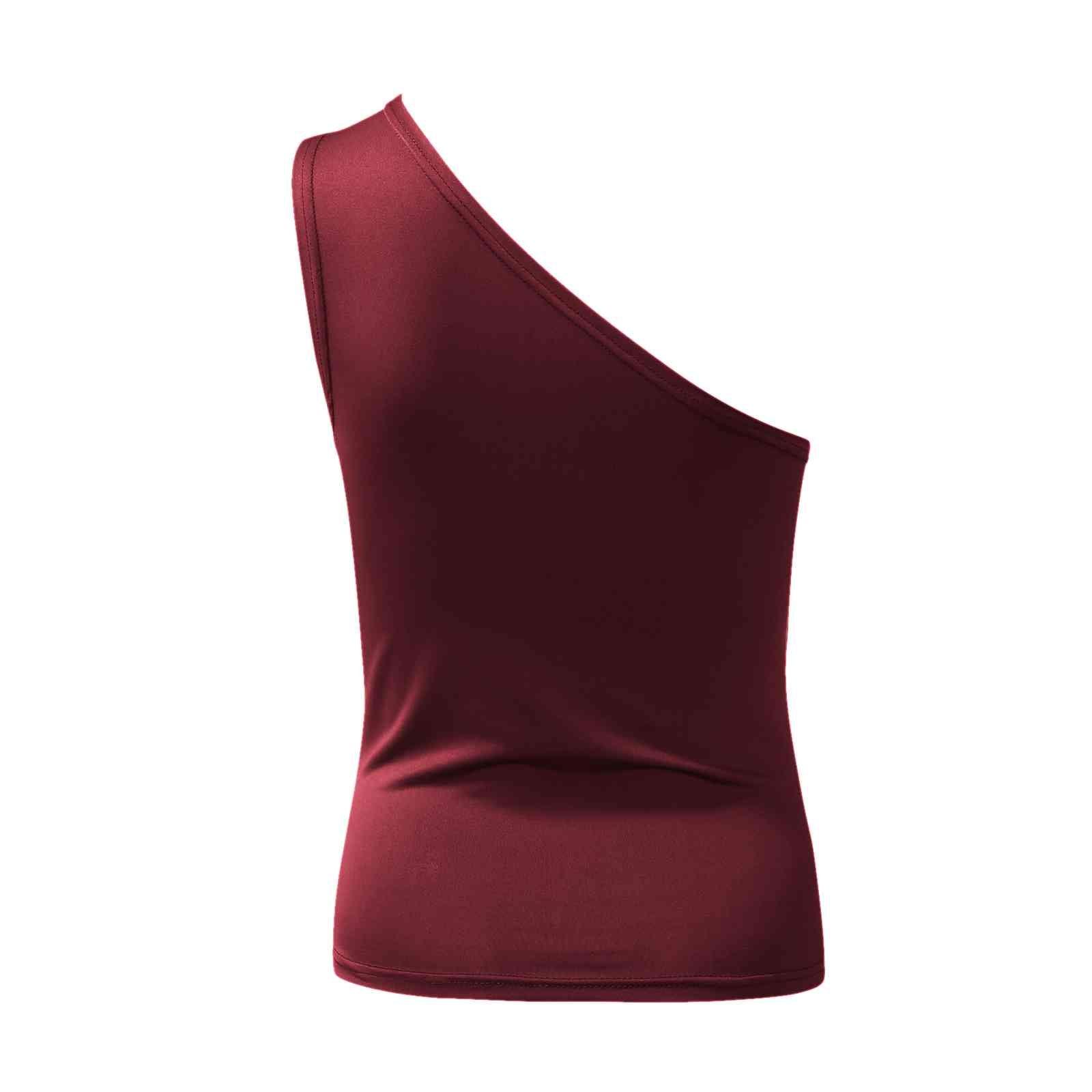 a women's top with one shoulder cut out