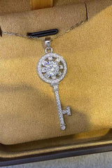 Magnificent 1 Carat Moissanite Key Pendant Necklace - MXSTUDIO.COM