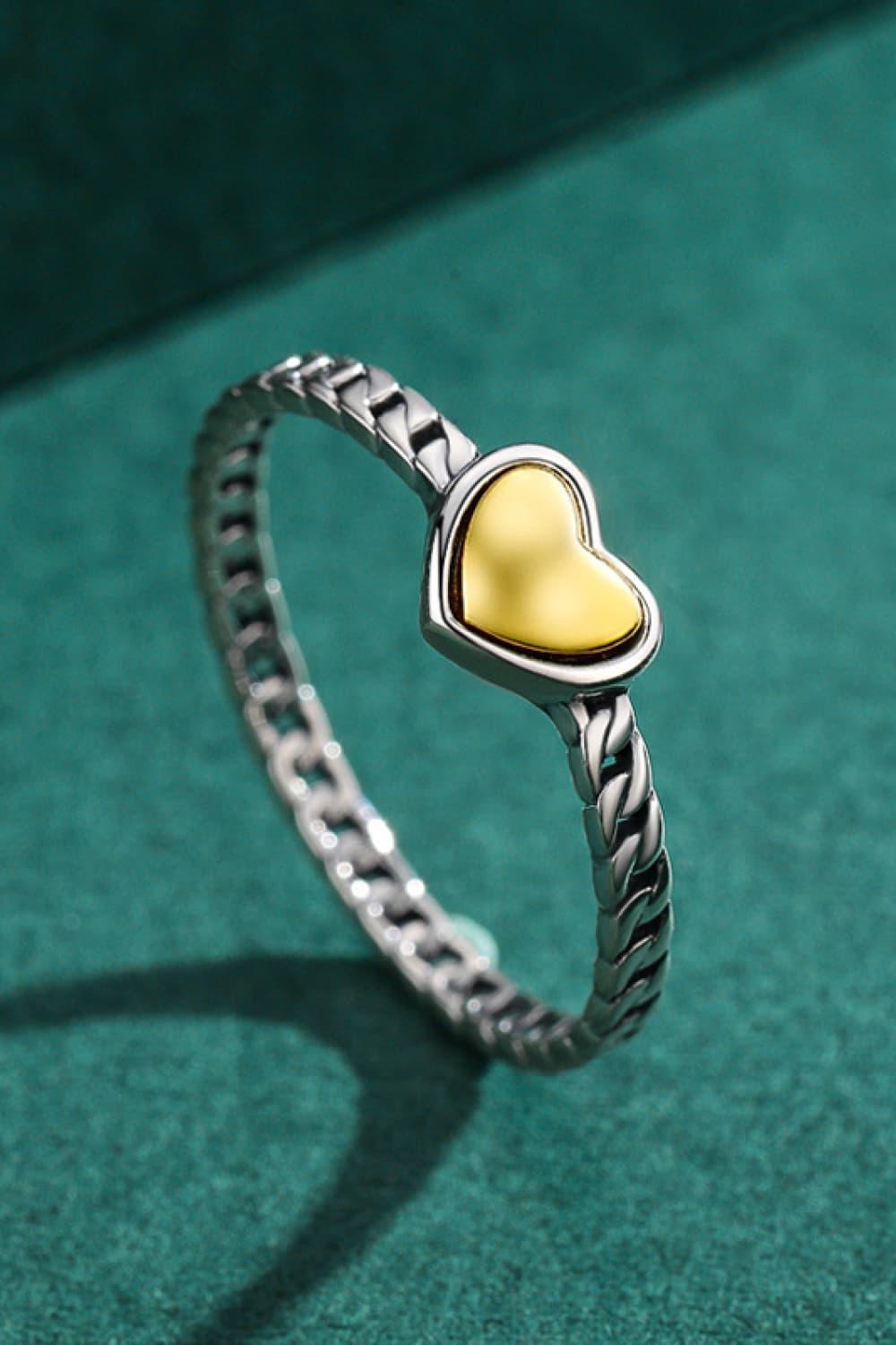 Make Perfect 925 Sterling Silver Heart Ring - MXSTUDIO.COM