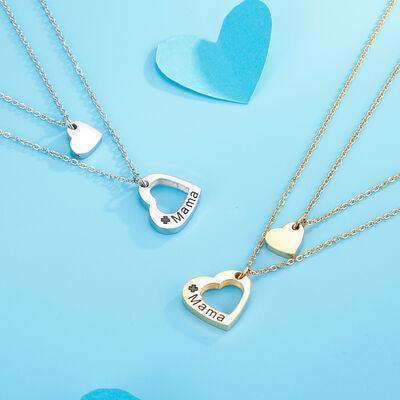three different necklaces on a blue background