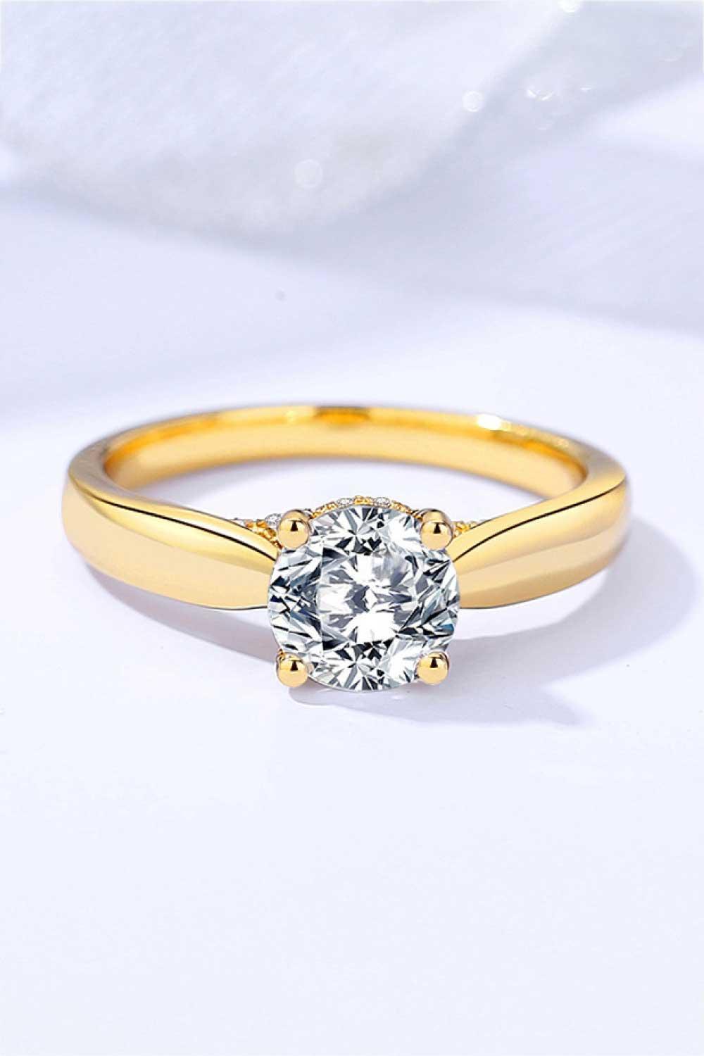 Masterly Designed Sterling Silver 1 Carat Moissanite Ring - MXSTUDIO.COM