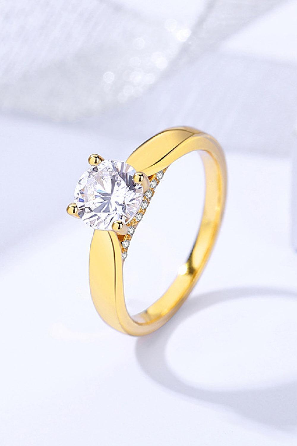 Masterly Designed Sterling Silver 1 Carat Moissanite Ring - MXSTUDIO.COM