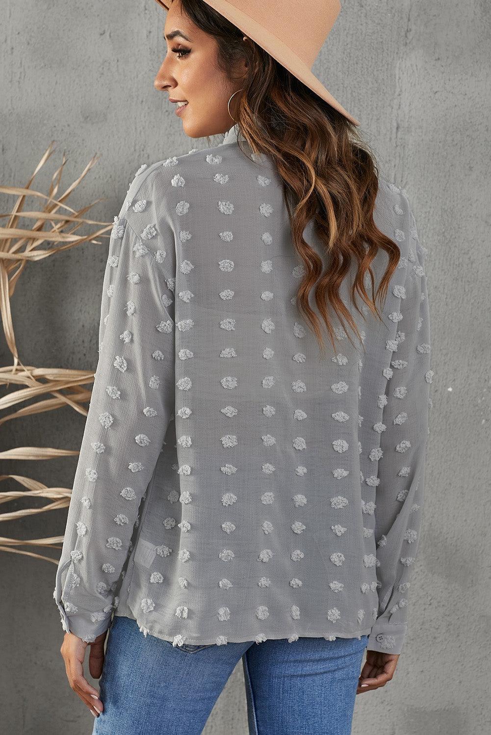 Me Time Button-Up Long Sleeve Shirt - MXSTUDIO.COM