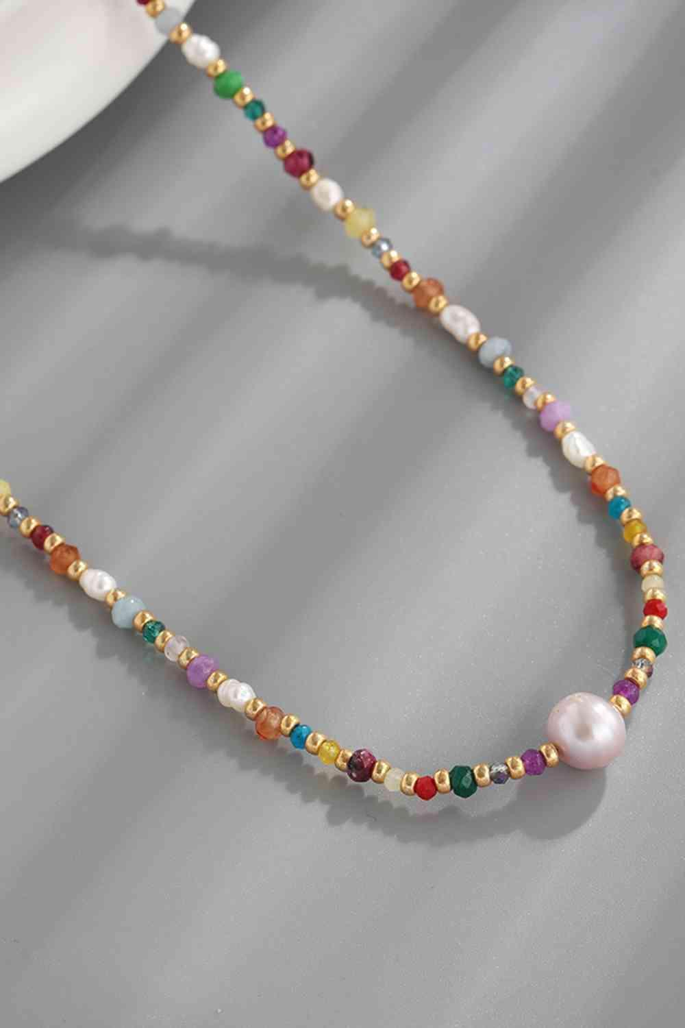 Meaningful Multicolored Beaded Necklace-MXSTUDIO.COM