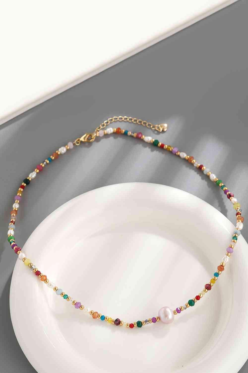 Meaningful Multicolored Beaded Necklace-MXSTUDIO.COM