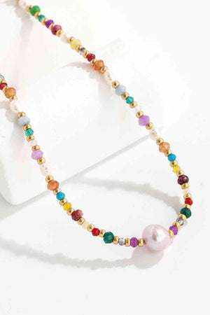 Meaningful Multicolored Beaded Necklace-MXSTUDIO.COM