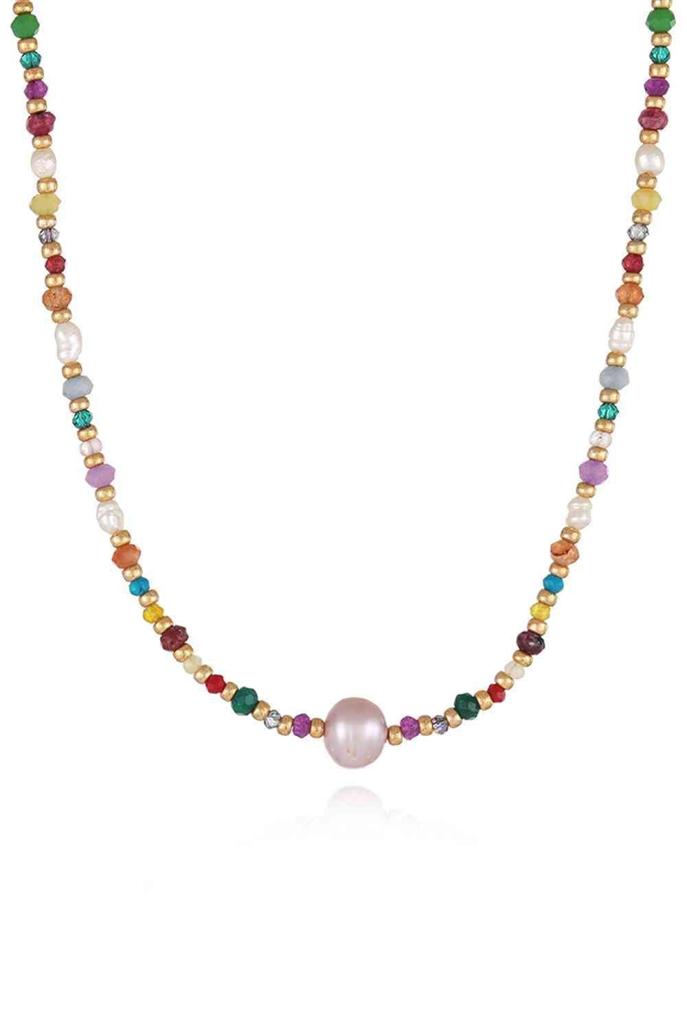 Meaningful Multicolored Beaded Necklace-MXSTUDIO.COM