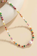 Meaningful Multicolored Beaded Necklace-MXSTUDIO.COM