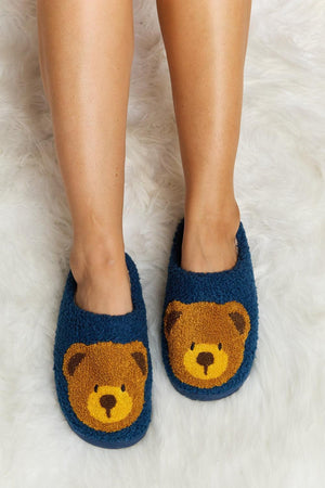 Melody Adorable Slip-On Teddy Bear Print Plush Slippers - MXSTUDIO.COM