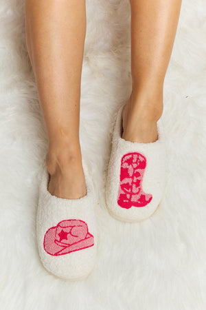Melody Closed Toe Slip-On Printed Plush Slippers - MXSTUDIO.COM