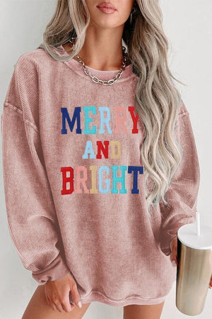 Merry And Bright Christmas Sweatshirt-MXSTUDIO.COM