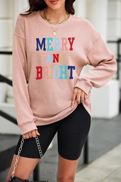 Merry And Bright Christmas Sweatshirt-MXSTUDIO.COM