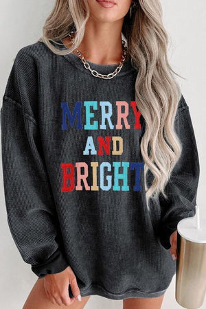 Merry And Bright Christmas Sweatshirt-MXSTUDIO.COM