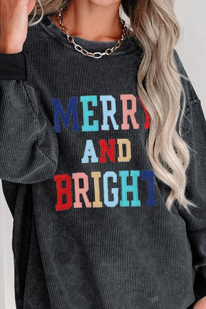 Merry And Bright Christmas Sweatshirt-MXSTUDIO.COM