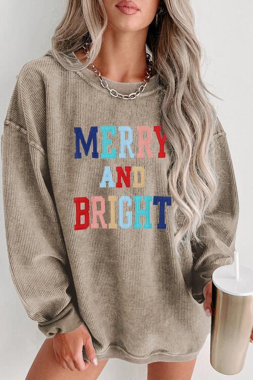 Merry And Bright Christmas Sweatshirt-MXSTUDIO.COM