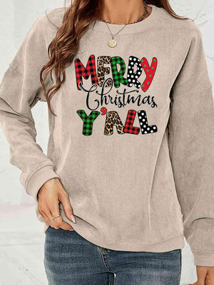 Merry Christmas Y'All Women Long Sleeve Sweatshirt-MXSTUDIO.COM