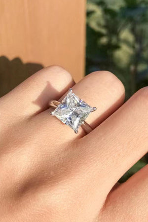 Meticulous 5 Carat Moissanite Solitaire Ring - MXSTUDIO.COM