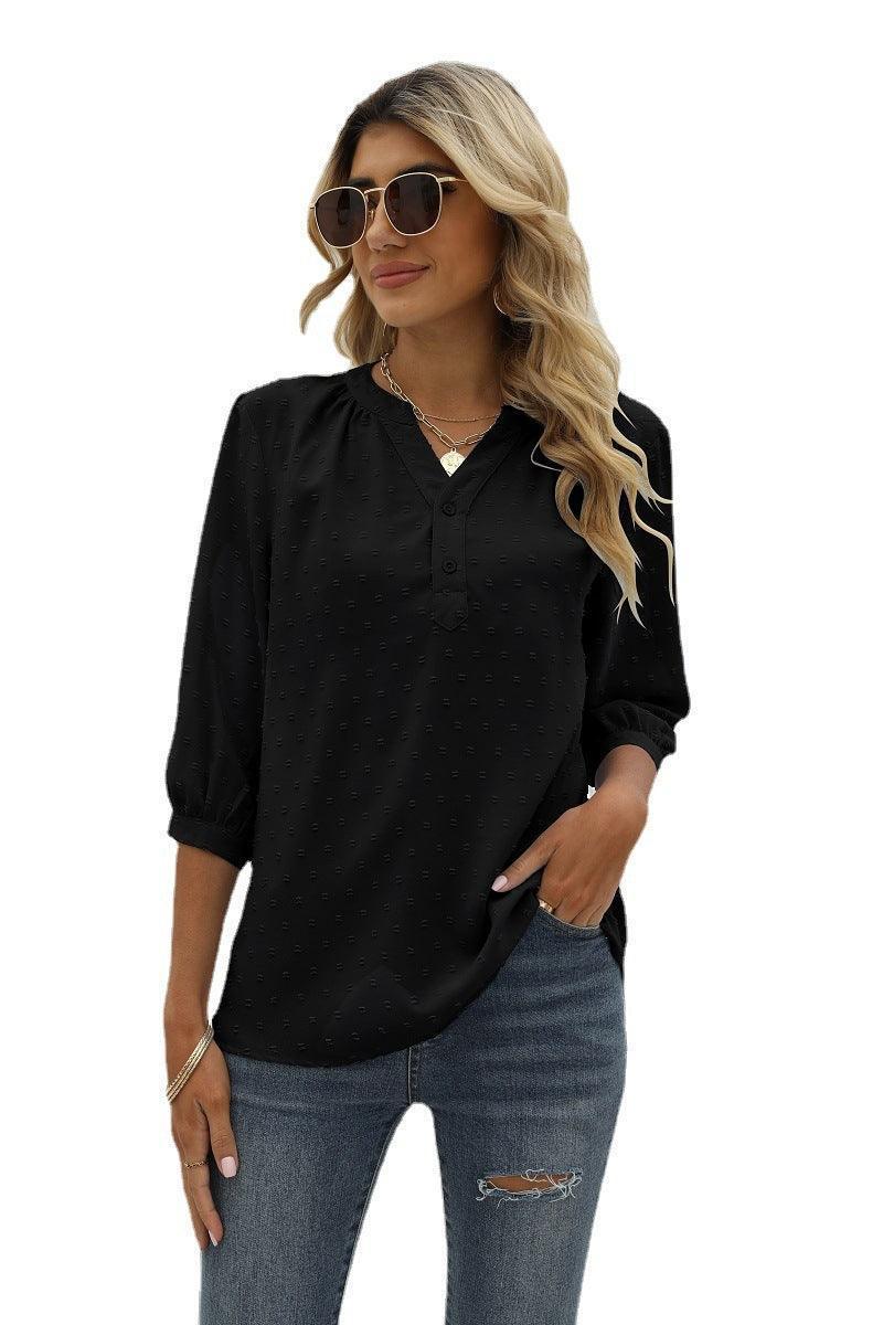 Mindset Is Everything Three Quarter Sleeve Blouse - MXSTUDIO.COM