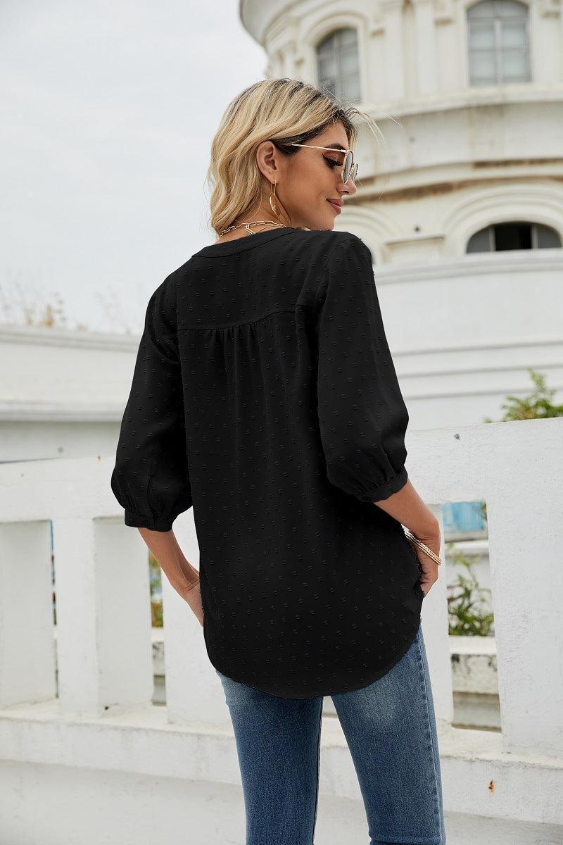 Mindset Is Everything Three Quarter Sleeve Blouse - MXSTUDIO.COM