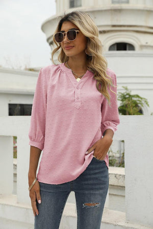 Mindset Is Everything Three Quarter Sleeve Blouse - MXSTUDIO.COM