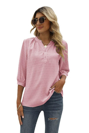 Mindset Is Everything Three Quarter Sleeve Blouse - MXSTUDIO.COM