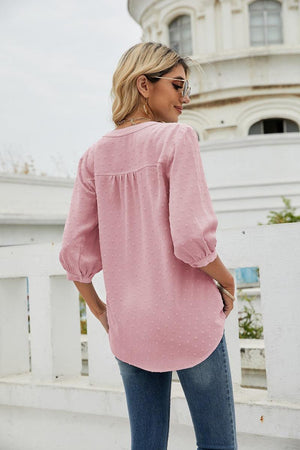 Mindset Is Everything Three Quarter Sleeve Blouse - MXSTUDIO.COM