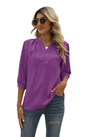 Mindset Is Everything Three Quarter Sleeve Blouse - MXSTUDIO.COM