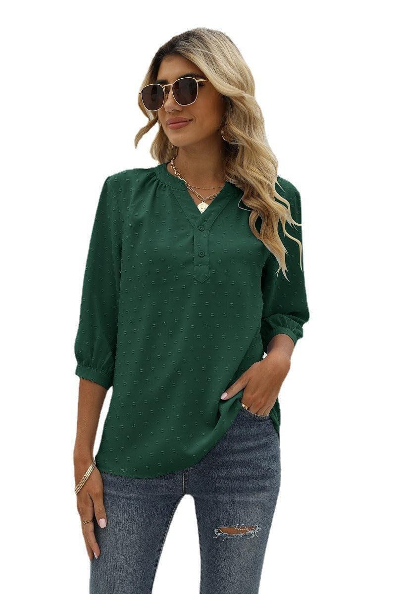 Mindset Is Everything Three Quarter Sleeve Blouse - MXSTUDIO.COM