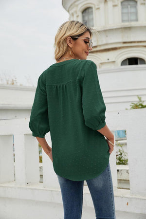 Mindset Is Everything Three Quarter Sleeve Blouse - MXSTUDIO.COM